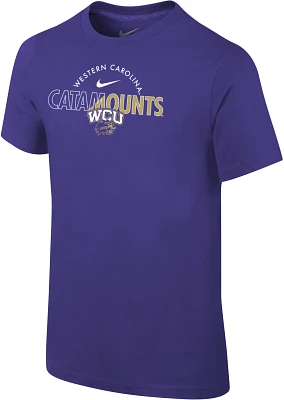 Nike Youth Western Carolina Catamounts Purple Core Cotton Logo T-Shirt