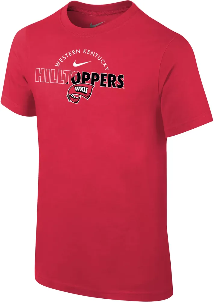 Nike Youth Western Kentucky Hilltoppers Red Core Cotton Logo T-Shirt