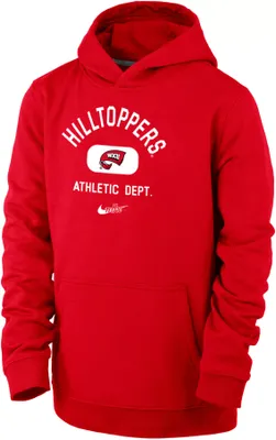 Nike Youth Western Kentucky Hilltoppers Red Club Fleece Mascot Name Pullover Hoodie