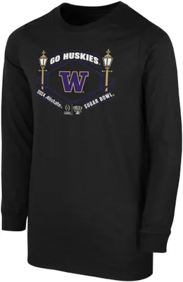 Nike Youth 2023-24 College Football Playoff Sugar Bowl Bound Washington Huskies Long Sleeve T-Shirt