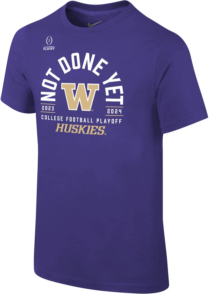 Nike Youth 2023-24 College Football Playoff Sugar Bowl Bound Washington Huskies Not Done Yet T-Shirt