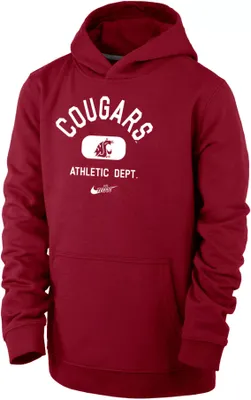 Nike Youth Washington State Cougars Crimson Club Fleece Mascot Name Pullover Hoodie