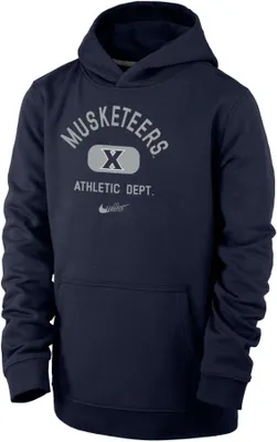 Nike Youth Xavier Musketeers Blue Club Fleece Mascot Name Pullover Hoodie