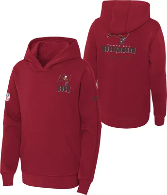 Nike Youth Tampa Bay Buccaneers Sideline Club Red Pullover Hoodie