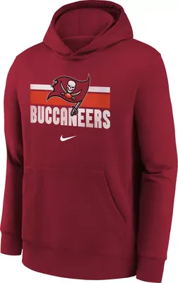 Nike Youth Tampa Bay Buccaneers Team Stripes Red Pullover Hoodie