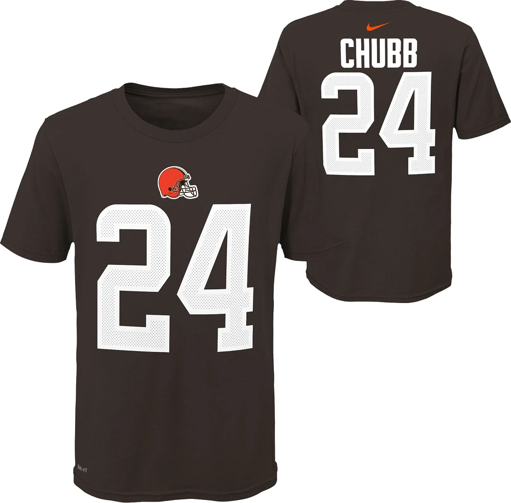 Nike Youth Cleveland Browns Nick Chubb #24 Brown T-Shirt