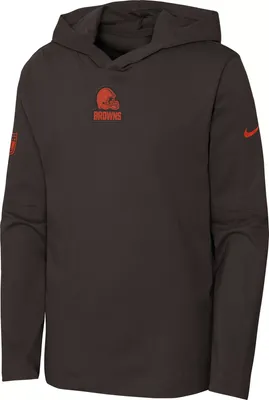 Nike Youth Cleveland Browns Sideline Player Brown Hoodie