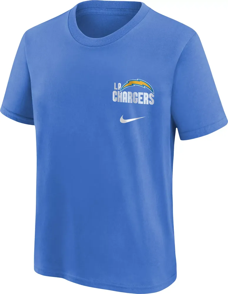 Nike Youth Los Angeles Chargers Back Slogan Blue T-Shirt