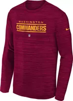 Nike Youth Washington Commanders Sideline Velocity Red Long Sleeve T-Shirt