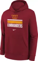 Nike Youth Washington Commanders Team Stripes Red Pullover Hoodie