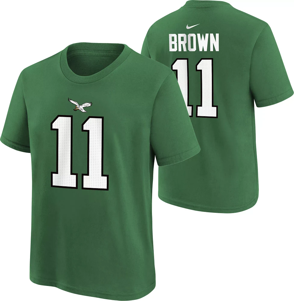 Nike Youth Philadelphia Eagles A.J. Brown #11 Kelly Green Throwback T-Shirt