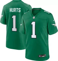 Nike Youth Philadelphia Eagles Jalen Hurts #1 Alternate Kelly Green Game Jersey