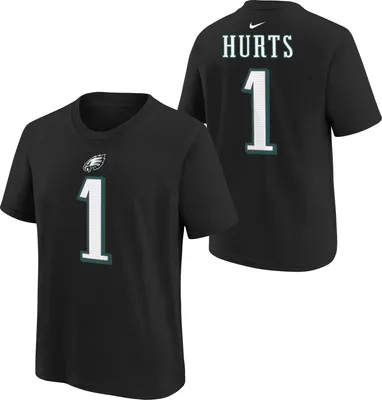 Nike Youth Philadelphia Eagles Jalen Hurts #1 Black T-Shirt