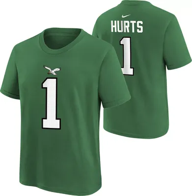 Nike Youth Philadelphia Eagles Jalen Hurts #1 Kelly Green Throwback T-Shirt