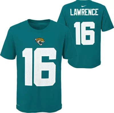 Nike Youth Jacksonville Jaguars Trevor Lawrence #16 Teal T-Shirt