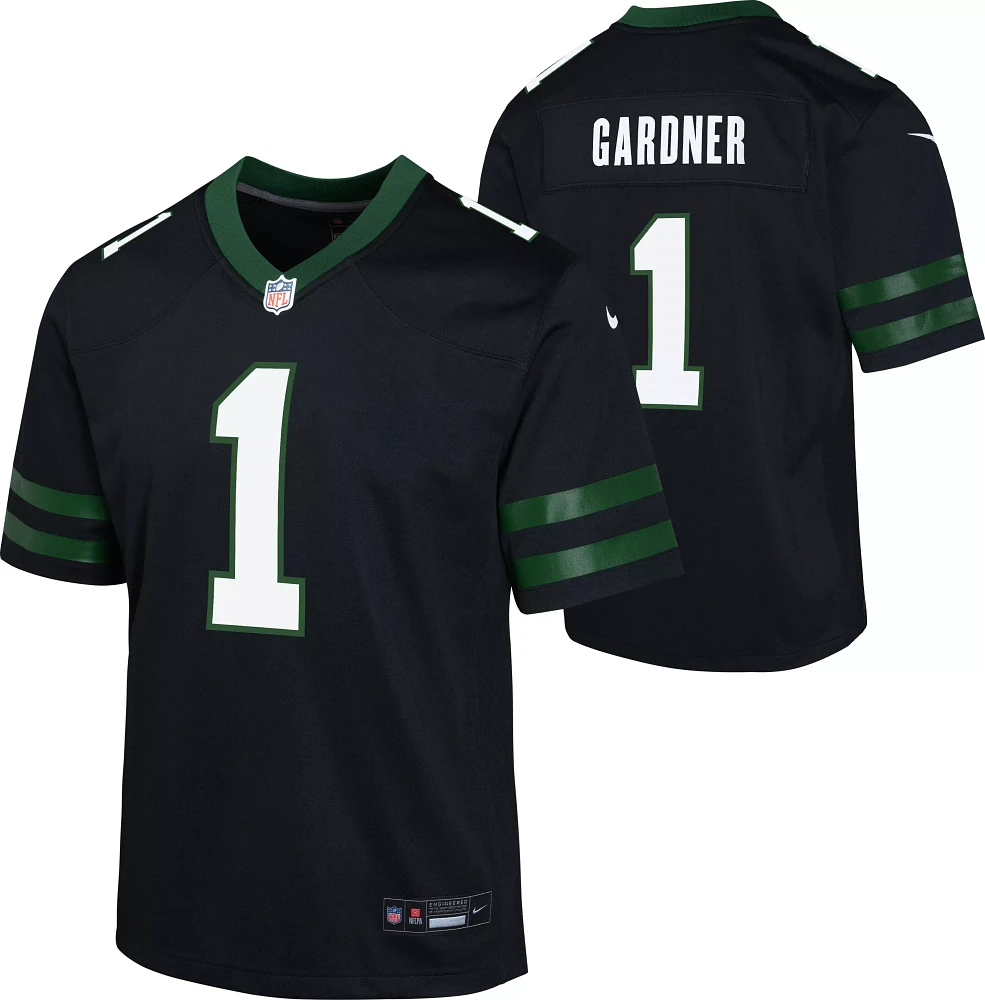 Nike Youth New York Jets Ahmad Sauce Gardner #1 Alternate Black Game Jersey