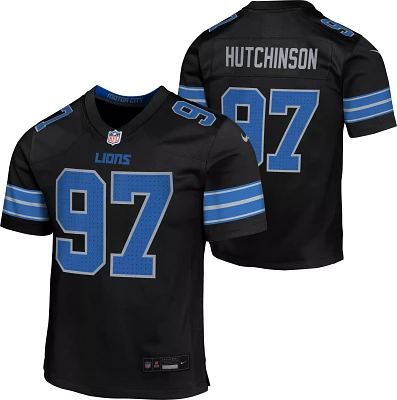 Nike Youth Detroit Lions Aidan Hutchinson #97 Alternate Black Game Jersey