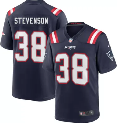 Nike Youth New England Patriots Rhamondre Stevenson #38 Navy Game Jersey