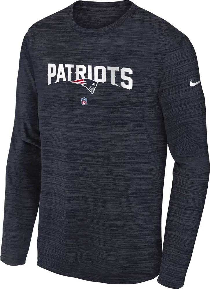 Nike Youth New England Patriots Sideline Velocity Navy Long Sleeve T-Shirt