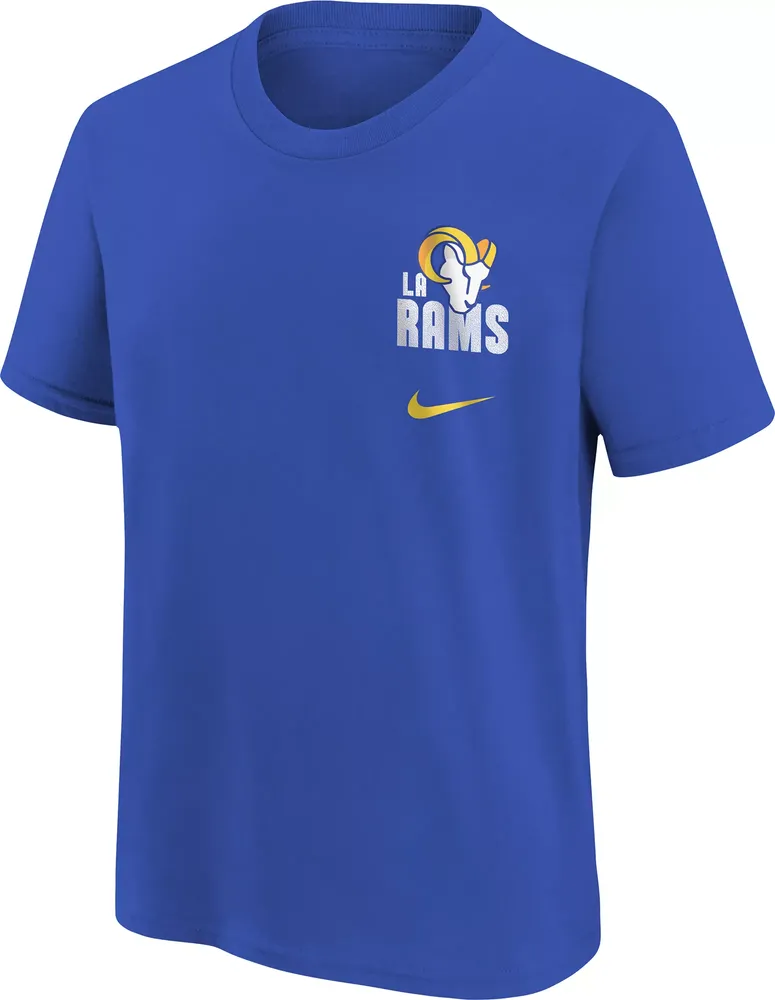 Nike Youth Los Angeles Rams Back Slogan Royal T-Shirt