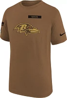 Nike Youth Baltimore Ravens 2023 Salute to Service Brown T-Shirt