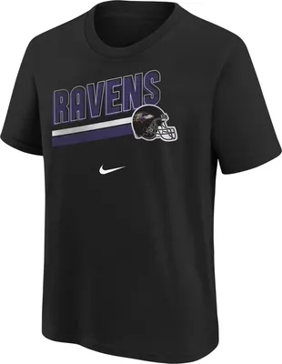 Nike Youth Baltimore Ravens Team Helmet Black T-Shirt