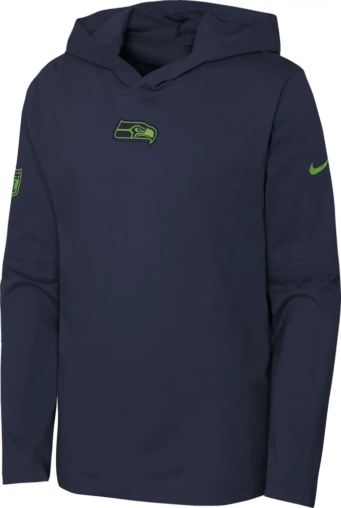 Nike Youth Seattle Seahawks Sideline Player Navy Hoodie