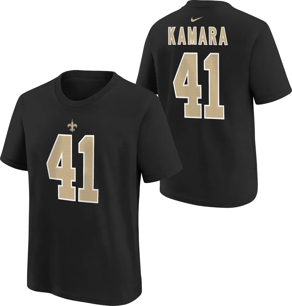 Nike Youth New Orleans Saints Alvin Kamara #41 Black T-Shirt