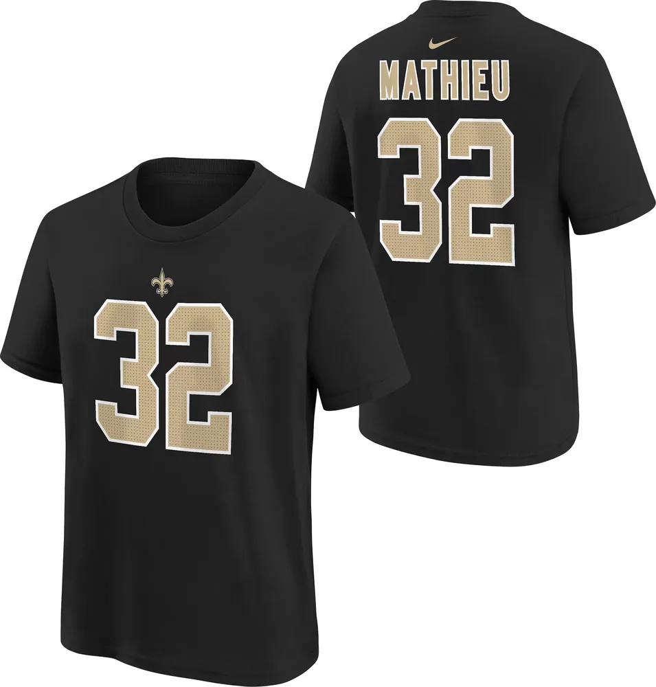 Nike Youth New Orleans Saints Tyrann Mathieu #32 Black T-Shirt