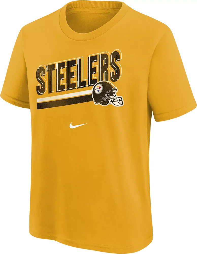 Nike Youth Pittsburgh Steelers Team Helmet Gold T-Shirt