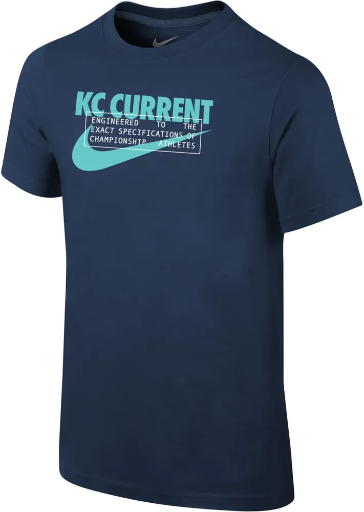 Nike Youth Kansas City Current 2023 Swoosh Navy T-Shirt