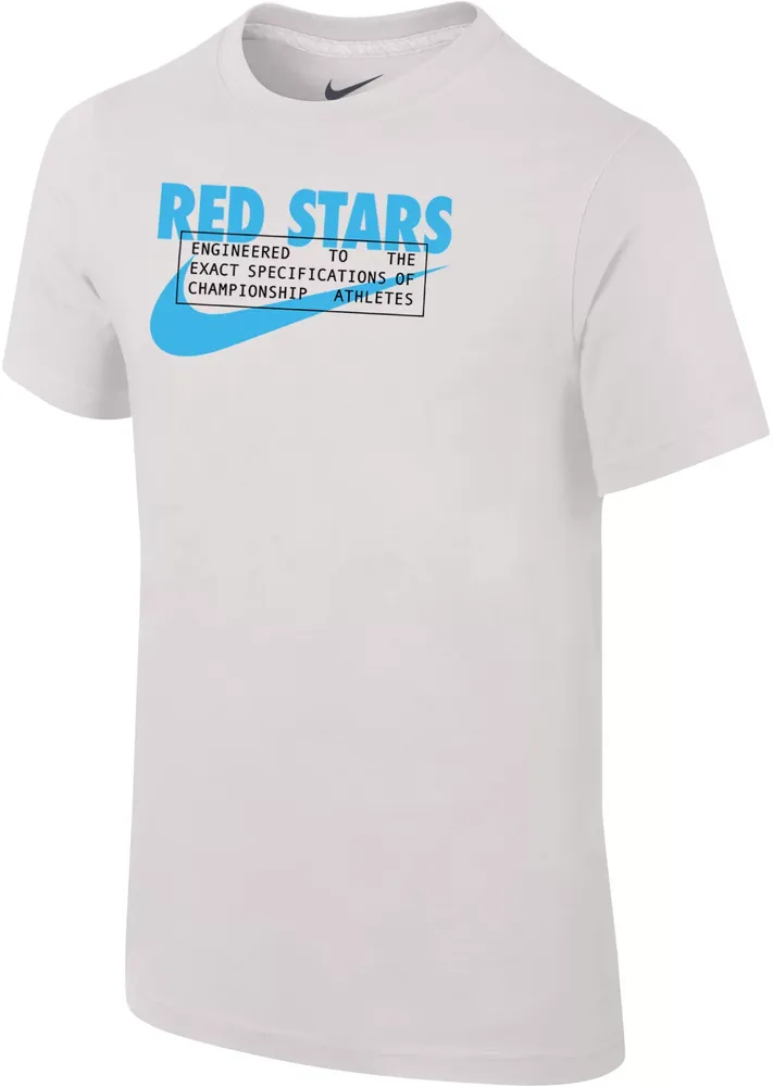 Nike Youth Chicago Red Stars 2023 Wordmark White T-Shirt