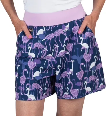 Nancy Lopez Women's 18" Flamingo Romper Golf Shorts
