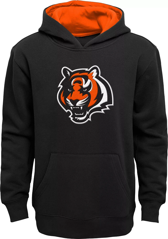 NFL Team Apparel Little Kids' Cincinnati Bengals Prime Black Hoodie