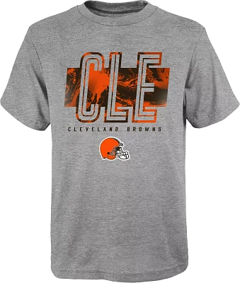 NFL Team Apparel Boys' Cleveland Browns Abbreviated Grey T-Shirt