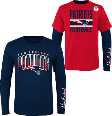 NFL Team Apparel Boys' New England Patriots Fan Fave 3-In-1 T-Shirt