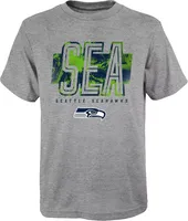 NFL Team Apparel Boys' Seattle Seahawks Abbreviated Grey T-Shirt