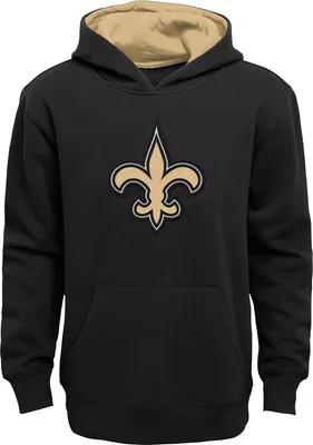 NFL Team Apparel Little Kids' New Orleans Saints Prime Black Hoodie