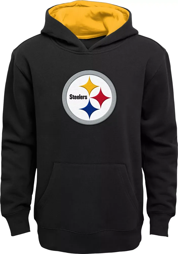 NFL Team Apparel Little Kids' Pittsburgh Steelers Prime Black Hoodie