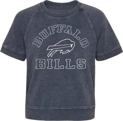 NFL Team Apparel Little Girls' Buffalo Bills Junior Cheer Squad Grey Top