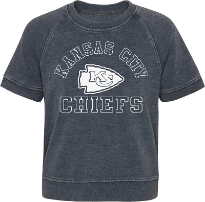 NFL Team Apparel Little Girls' Kansas City Chiefs Junior Cheer Squad Grey Top