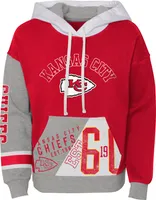 NFL Team Apparel Little Girls' Kansas City Chiefs True Fan Pullover Hoodie