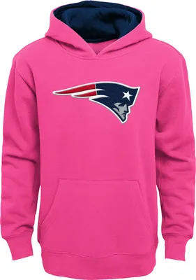 NFL Team Apparel Little Girls' New England Patriots Prime Pink Hoodie