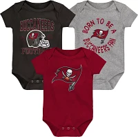 NFL Team Apparel Infant Tampa Bay Buccaneers 'Born 2 Be' 3-Pack Bodysuit Set