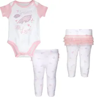 NFL Team Apparel Infant Philadelphia Eagles Spread Love Pink/White Set