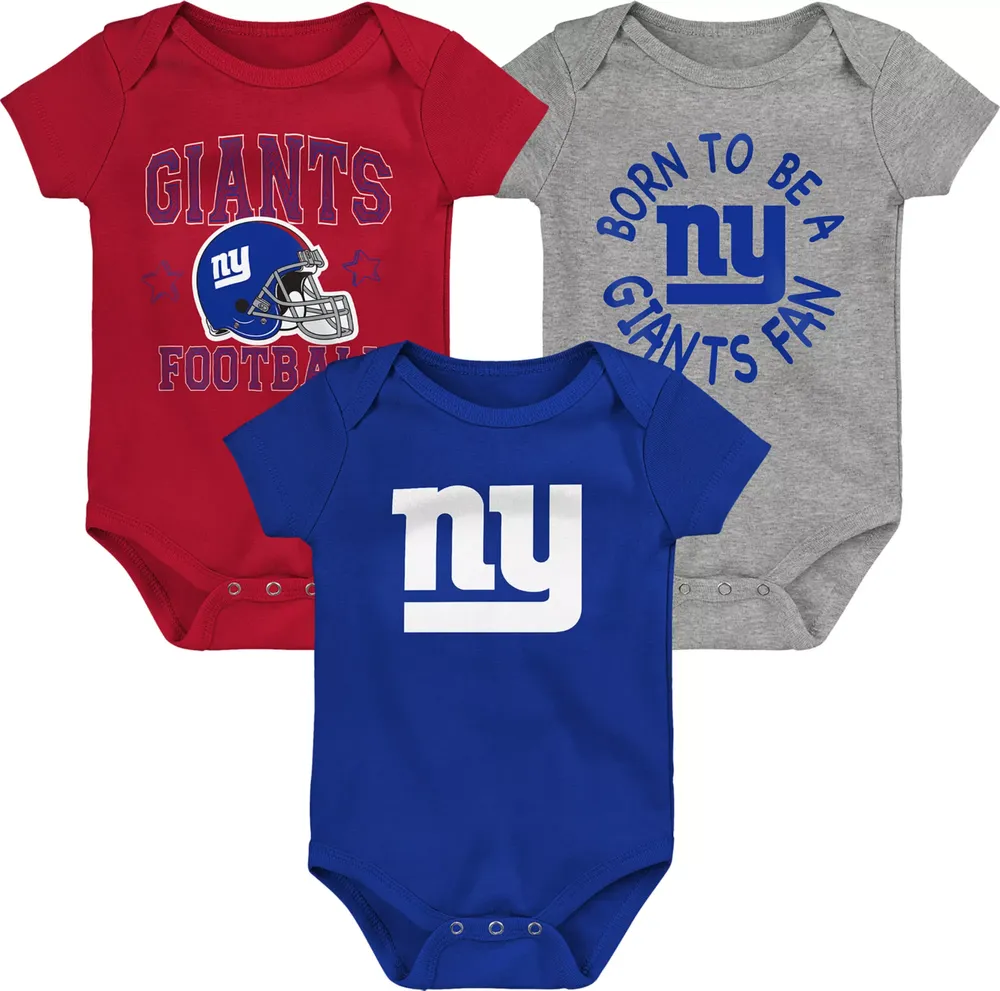 NFL Team Apparel Infant New York Giants 'Born 2 Be' 3-Pack Bodysuit Set