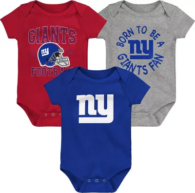 NFL Team Apparel Infant New York Giants 'Born 2 Be' 3-Pack Bodysuit Set