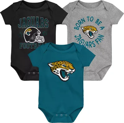 NFL Team Apparel Infant Jacksonville Jaguars 'Born 2 Be' 3-Pack Bodysuit Set