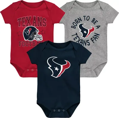 NFL Team Apparel Infant Houston Texans 'Born 2 Be' 3-Pack Bodysuit Set