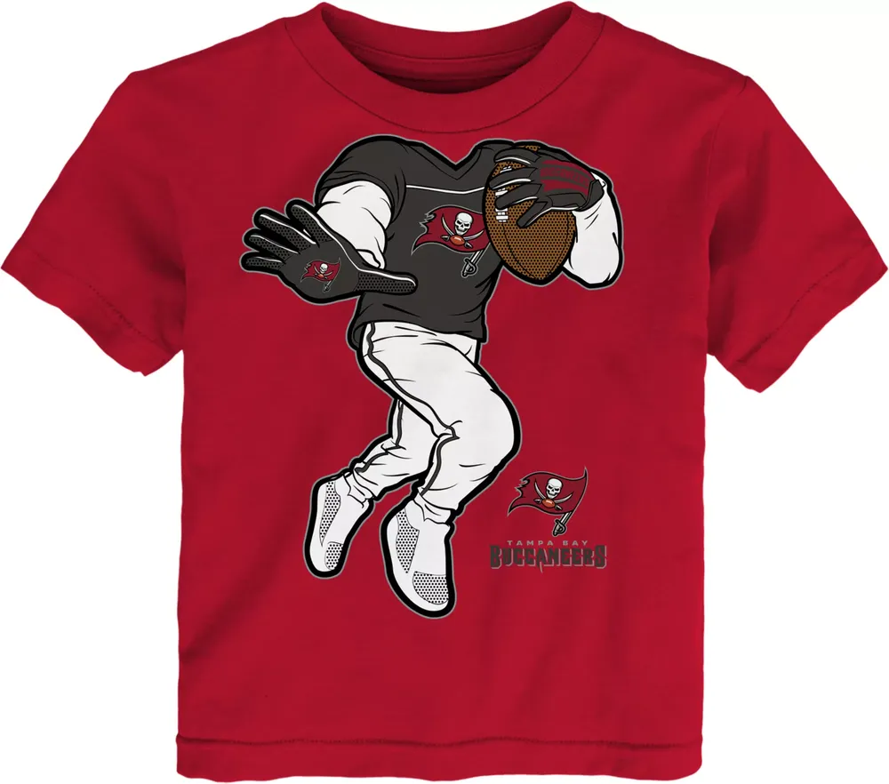 NFL Team Apparel Toddler Tampa Bay Buccaneers Stiff Arm Red T-Shirt